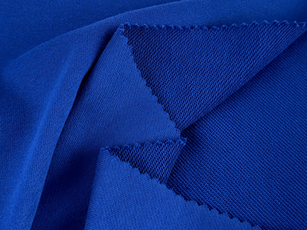 250gsm 83%Cotton 17%Draw Texturing Yarn Brushed Knit Fabric French Terry Knitted Fabric 